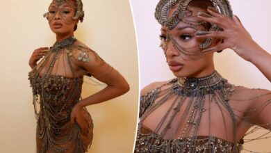 Megan Thee Stallion steals the spotlight in Gaurav Gupta's chain dress at Paris couture