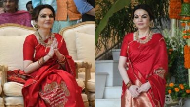 Nita Ambani dazzles in red banarasi saree at NMACC preview