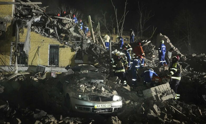 Kyiv searches for victims after night of terror